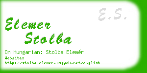 elemer stolba business card